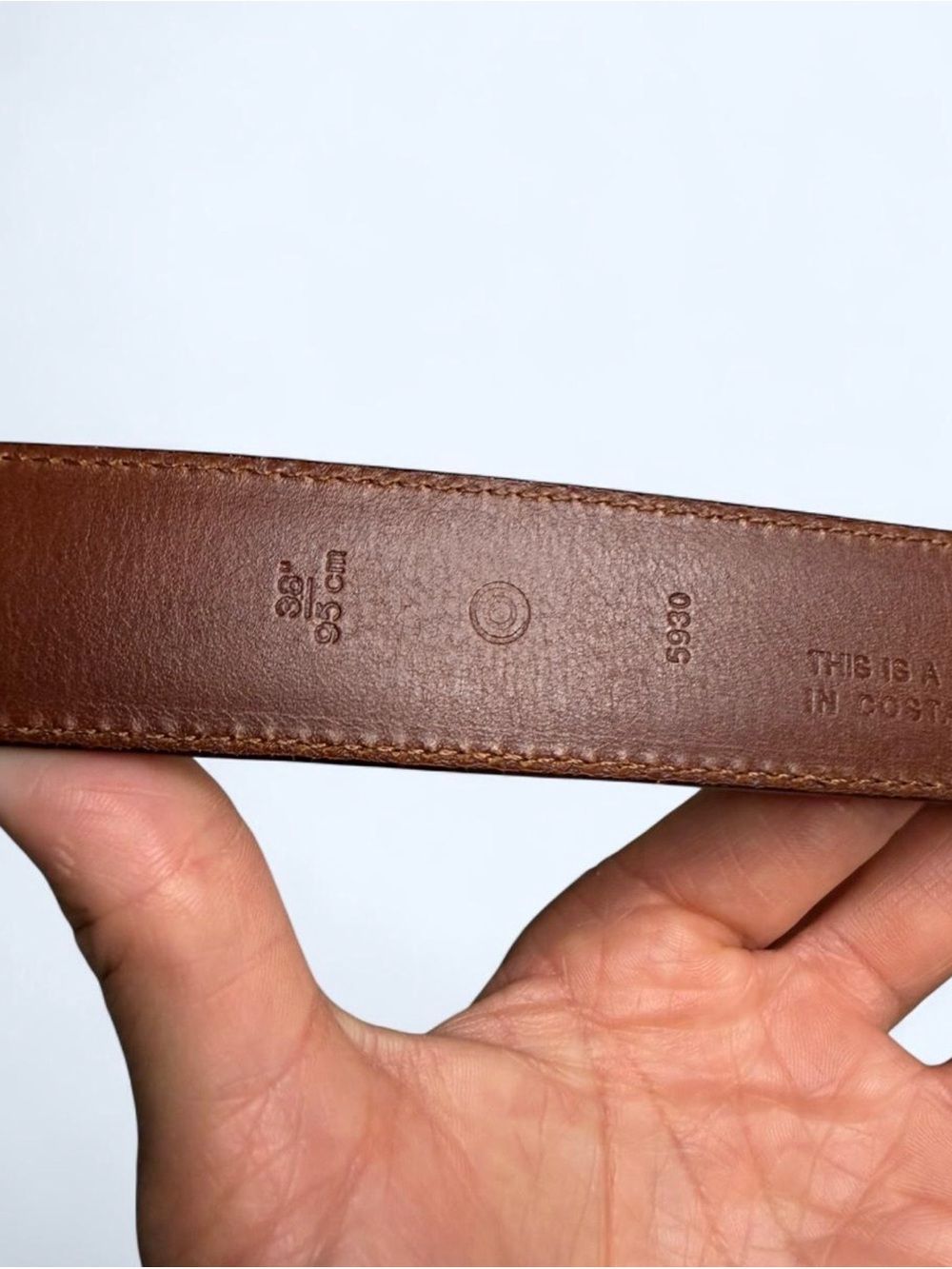 Coach Brown Pebbled Leather Belt with Silver-Tone Hardware - Picture 3 of 3